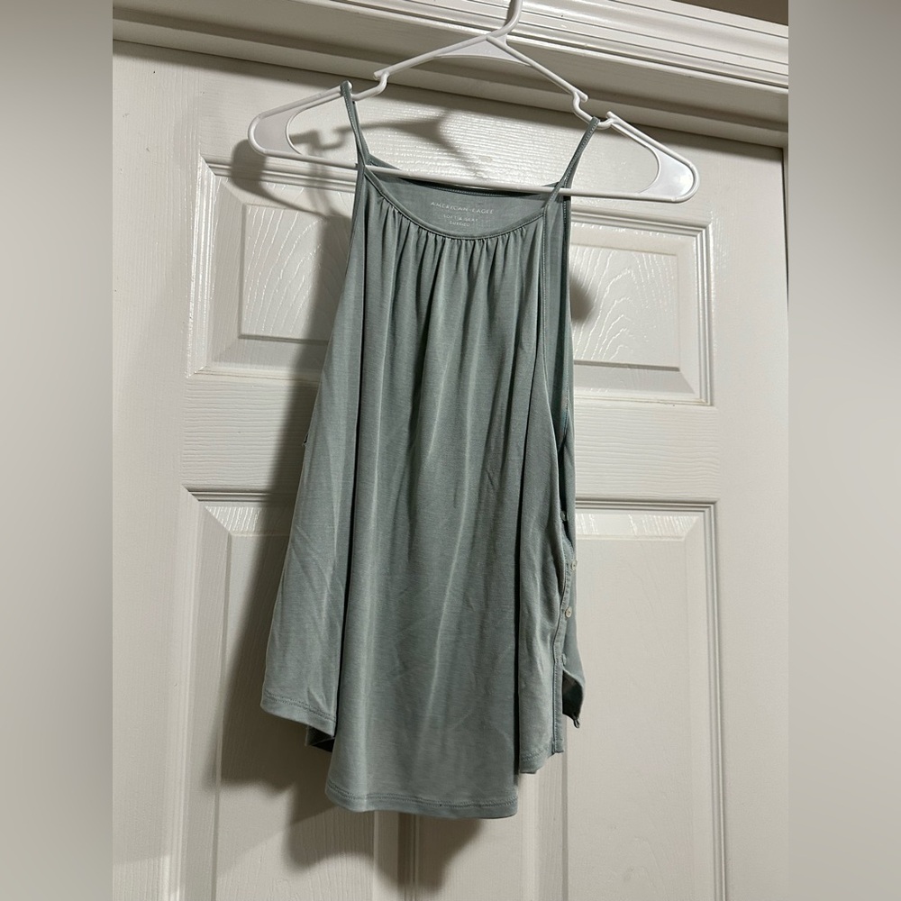 American Eagle Outfitters Lightweight Sage Green Tank Top